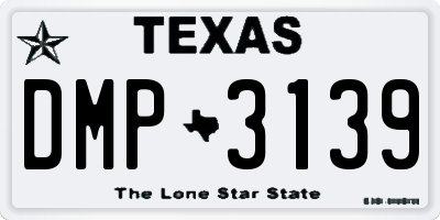 TX license plate DMP3139