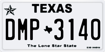 TX license plate DMP3140