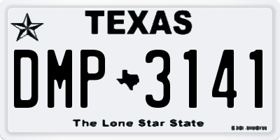 TX license plate DMP3141