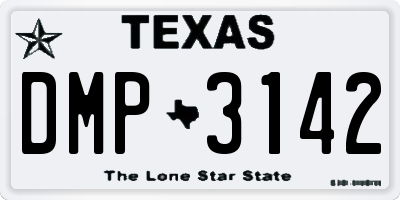 TX license plate DMP3142