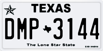 TX license plate DMP3144
