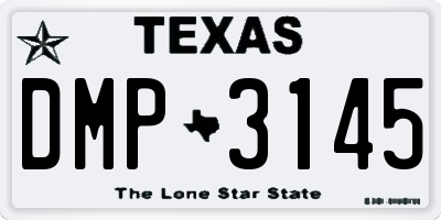 TX license plate DMP3145