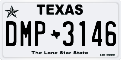 TX license plate DMP3146