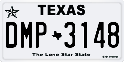 TX license plate DMP3148
