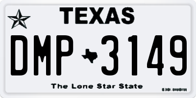 TX license plate DMP3149