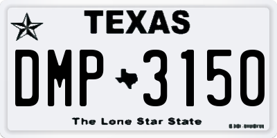 TX license plate DMP3150