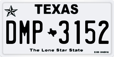TX license plate DMP3152