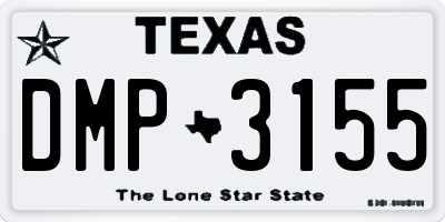 TX license plate DMP3155