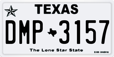TX license plate DMP3157