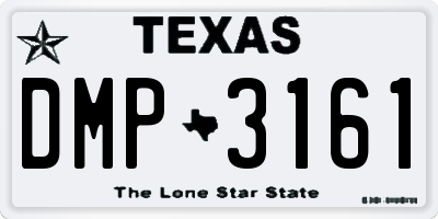 TX license plate DMP3161