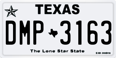TX license plate DMP3163