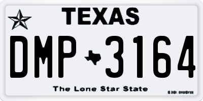 TX license plate DMP3164