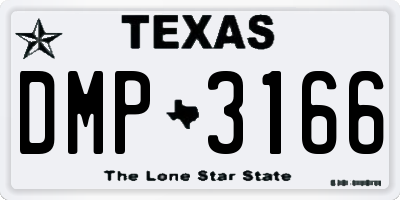TX license plate DMP3166