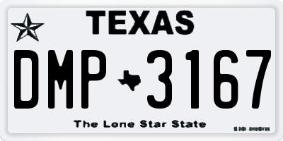 TX license plate DMP3167