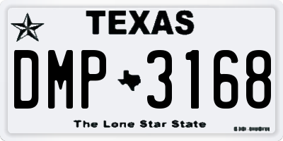 TX license plate DMP3168
