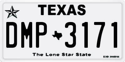 TX license plate DMP3171