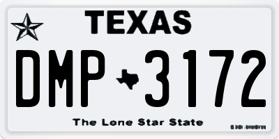 TX license plate DMP3172