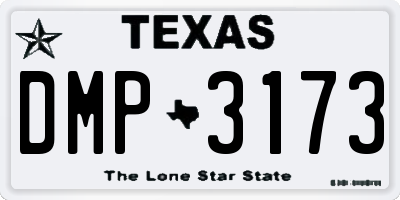 TX license plate DMP3173