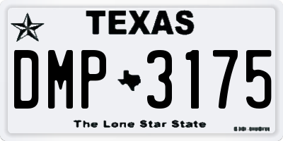 TX license plate DMP3175