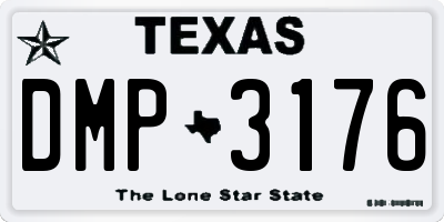TX license plate DMP3176