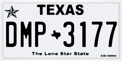 TX license plate DMP3177