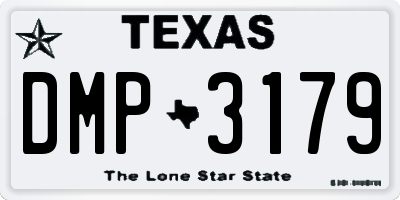 TX license plate DMP3179