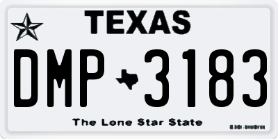TX license plate DMP3183