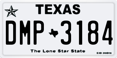 TX license plate DMP3184