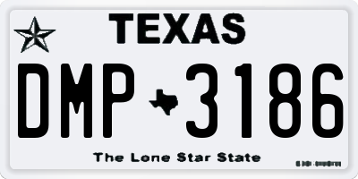 TX license plate DMP3186