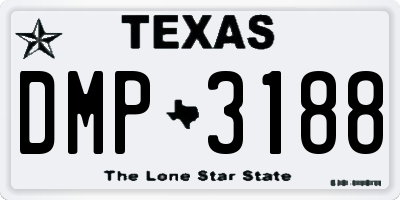 TX license plate DMP3188