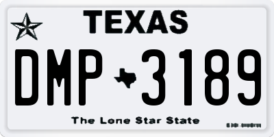 TX license plate DMP3189