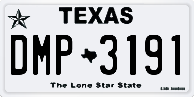 TX license plate DMP3191
