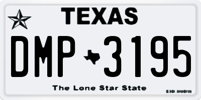 TX license plate DMP3195