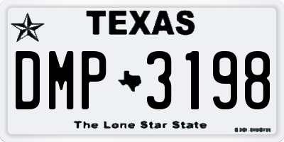 TX license plate DMP3198