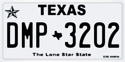 TX license plate DMP3202