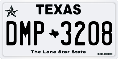 TX license plate DMP3208