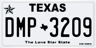 TX license plate DMP3209