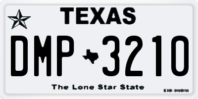 TX license plate DMP3210