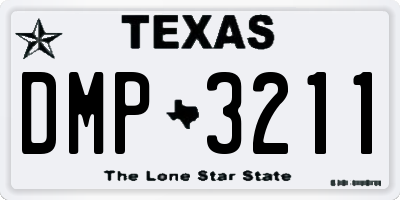 TX license plate DMP3211