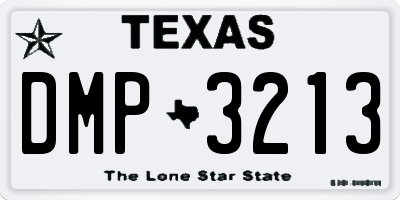 TX license plate DMP3213