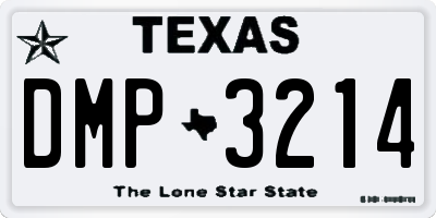 TX license plate DMP3214