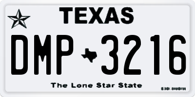 TX license plate DMP3216