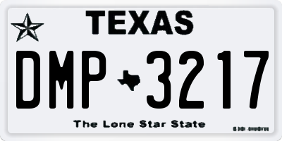 TX license plate DMP3217