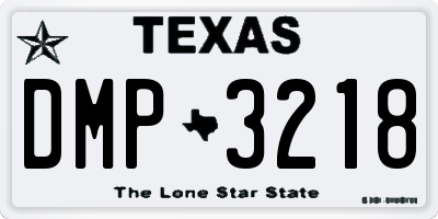 TX license plate DMP3218