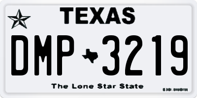 TX license plate DMP3219