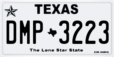 TX license plate DMP3223