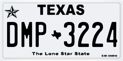 TX license plate DMP3224