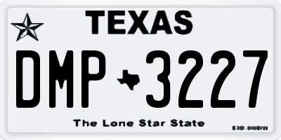 TX license plate DMP3227