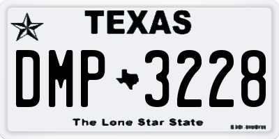 TX license plate DMP3228