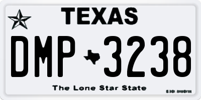 TX license plate DMP3238